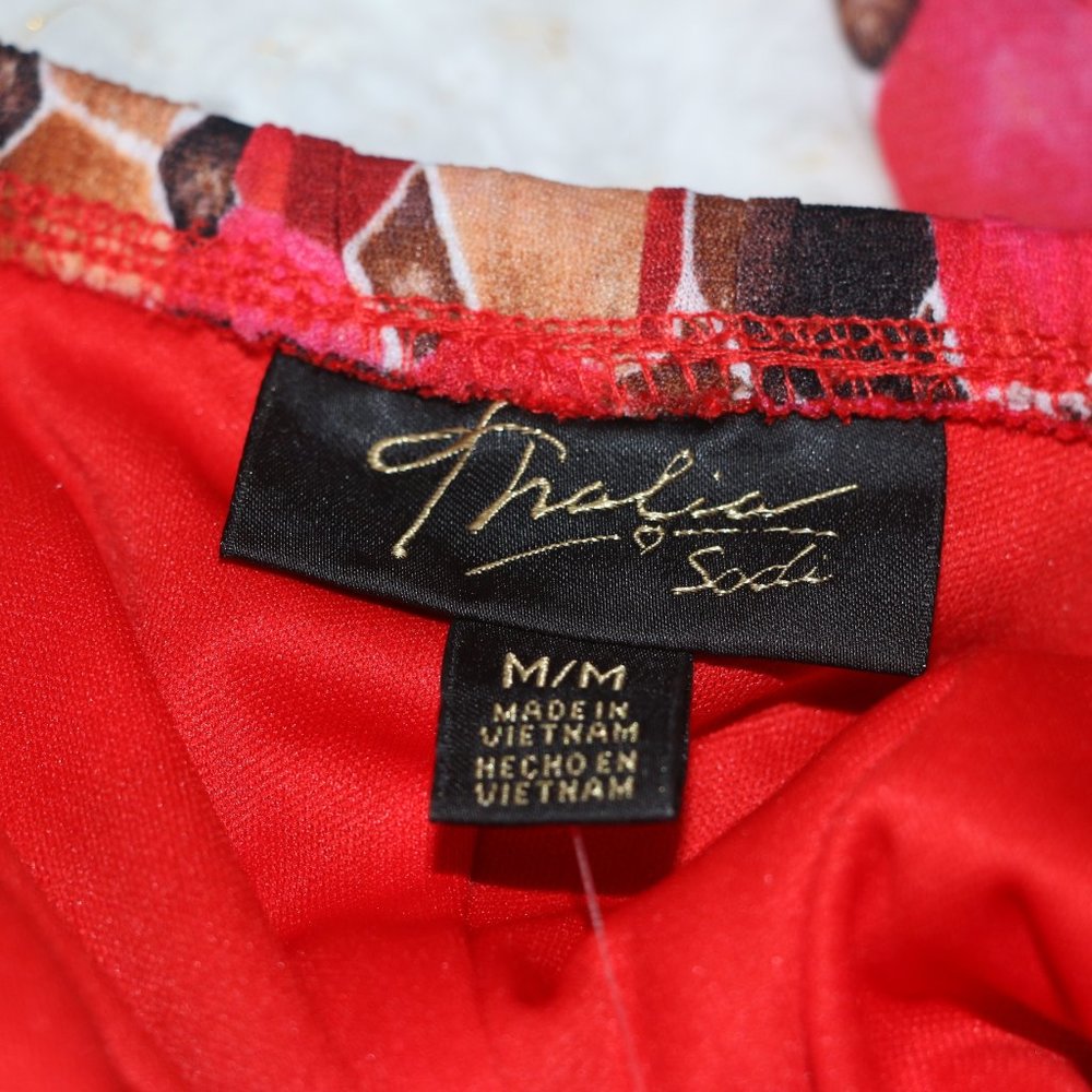 Thalia Sodi Red Multi Combo Popover Dress - Picture 4 of 8